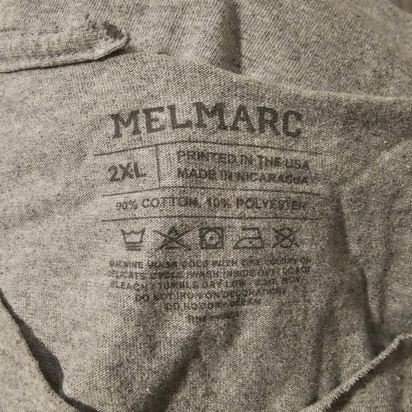 Melmarc Mens 2XL Gray T Shirt American Flag Camo Print Short Sleeve Casual Top - Picture 4 of 6